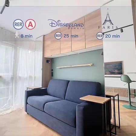 Appartement Smart Ultra Connecte - Escale Parfaite Entre Disneyland Et Paris Noisy-le-Grand